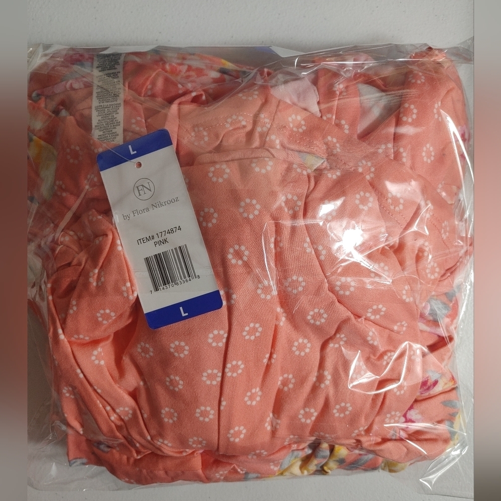 NWT Flora Nikrooz Women’s 3-piece Pajamas Set butter soft M L XL pink - Picture 4 of 7